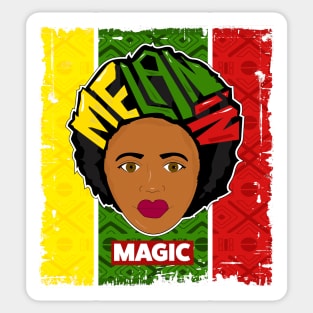 Black girl melanin poppin magic Sticker